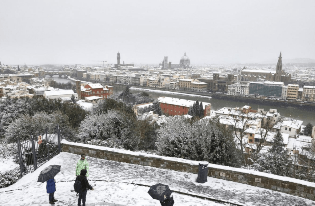 Neve em Florença, março de 2018