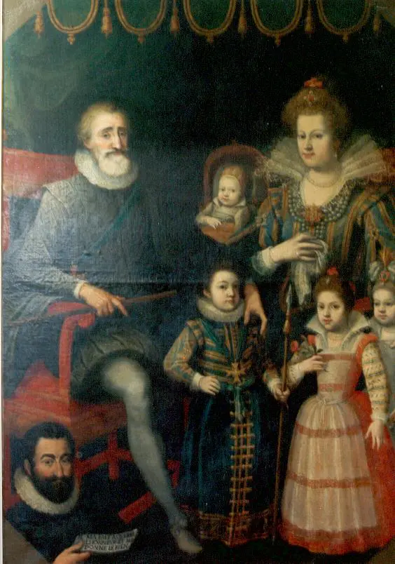 A família real de Maria dos Medicis e Henrique IV
