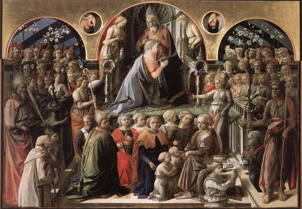 Coroação da Virgem, Filippo Lippi Uffizi
