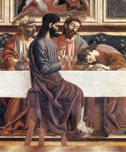 Detalhe: Jesus, João, Pedro e Judas