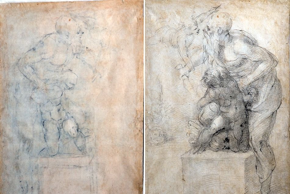 Desenhos da sala secreta de Michelangelo
